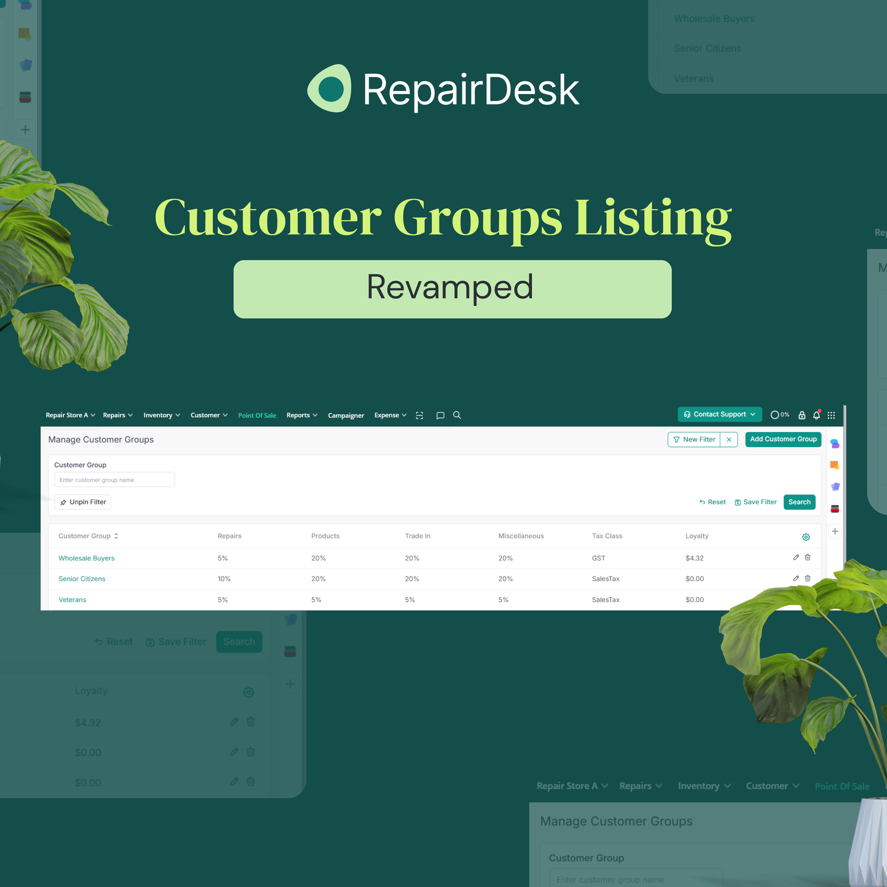 Customer Groups Listing Revamped